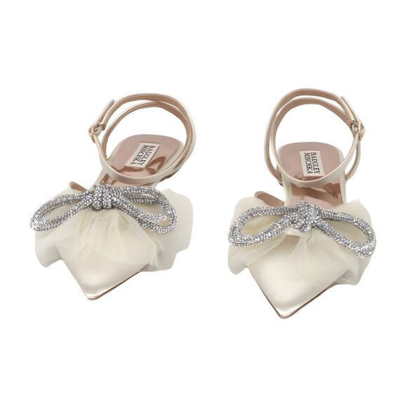 Badgley Mischka Women's Sabina Ballet Flat, Ivory, Size 7 - Picture 4 of 5